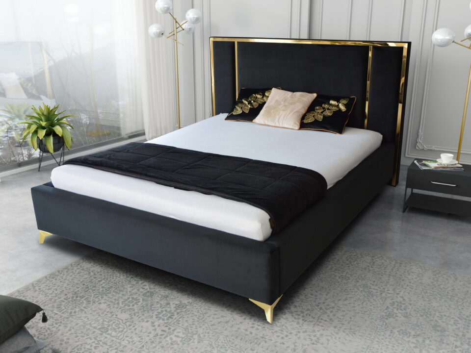 Łóżko Gold Black