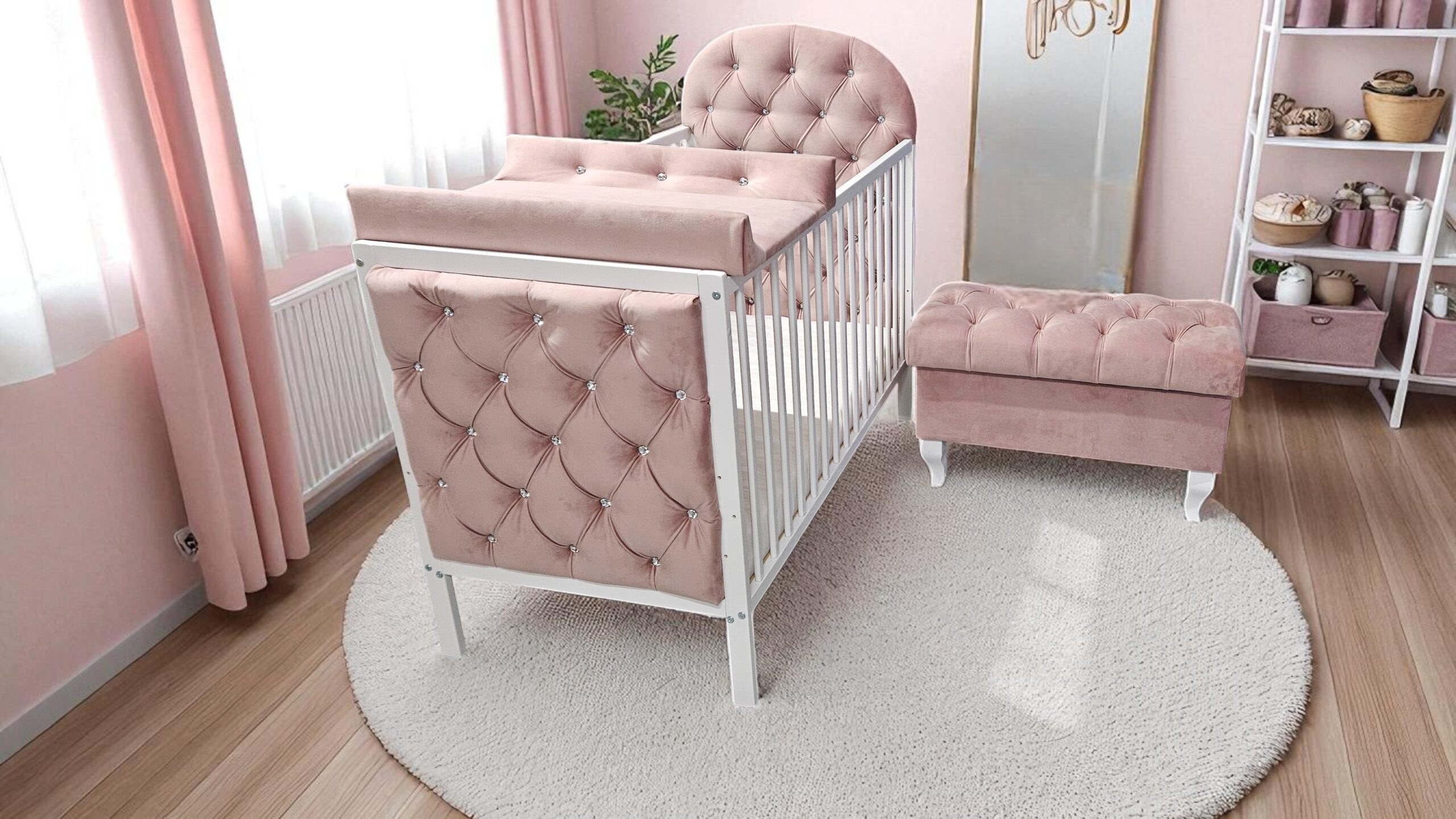 Łóżeczko 120x60 Różowe