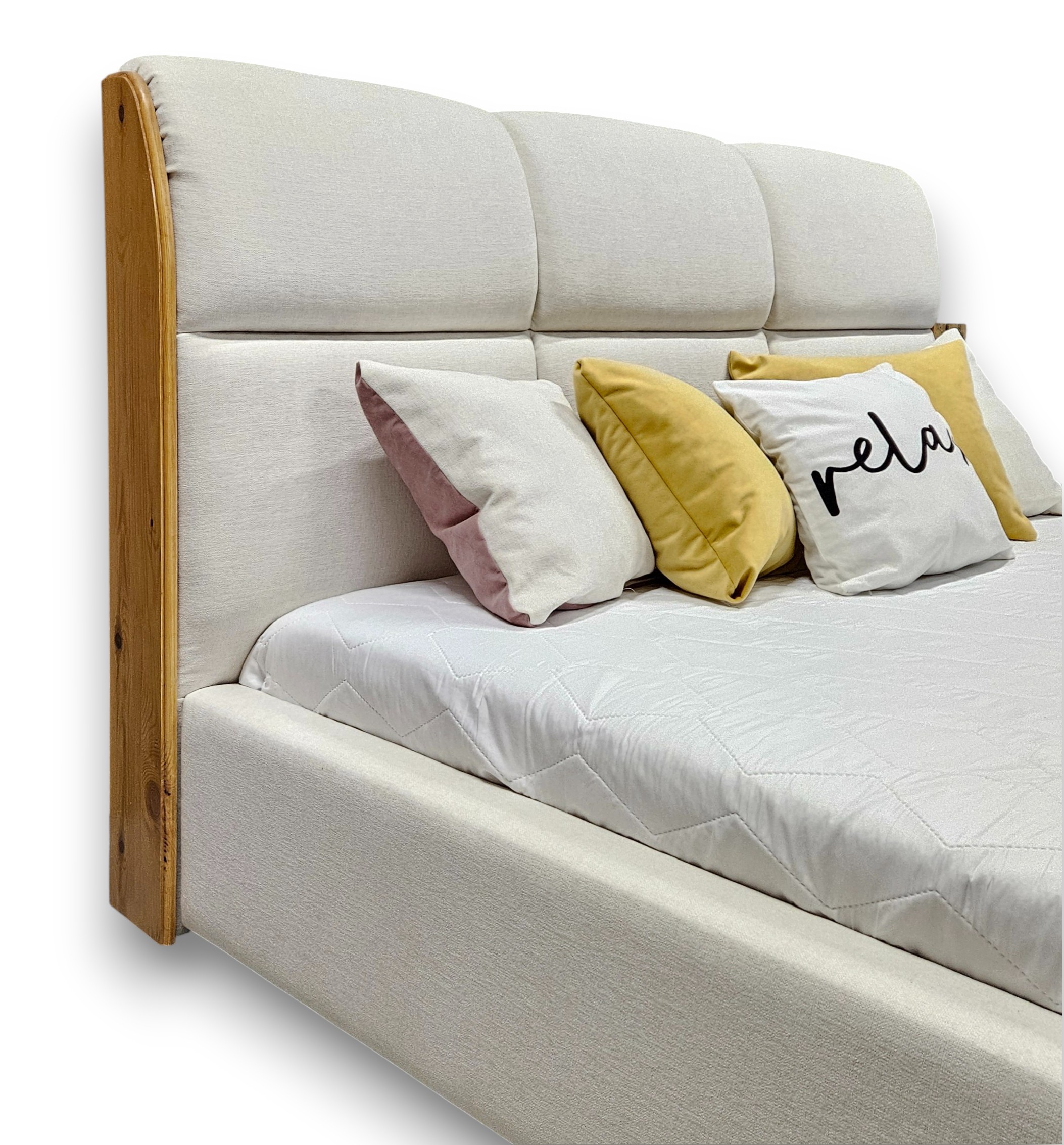 Łóżko tapicerowane z pojemnikiem TULO Łóżko tapicerowane z pojemnikiem TULO